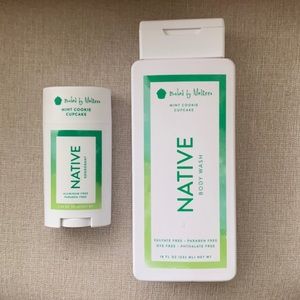 Never been used: Mint Cookie Cupcake deodorant & body wash
